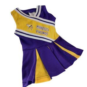 Kids Toddler Girls Minnesota Vikings Cheerleader Football Dress Size 18 Mo